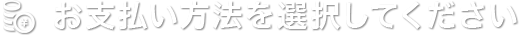 お支払い方法を選択して下さい